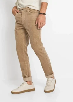 Herren bonprix Hosen|Große Größen|Slim Fit Stretch-Cordhose mit Komfortschnitt