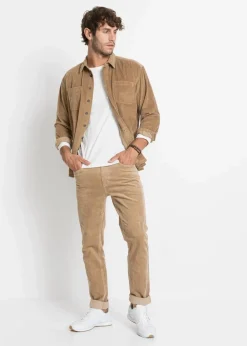 Herren bonprix Hosen|Große Größen|Slim Fit Stretch-Cordhose mit Komfortschnitt
