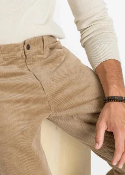 Herren bonprix Hosen|Große Größen|Slim Fit Stretch-Cordhose mit Komfortschnitt