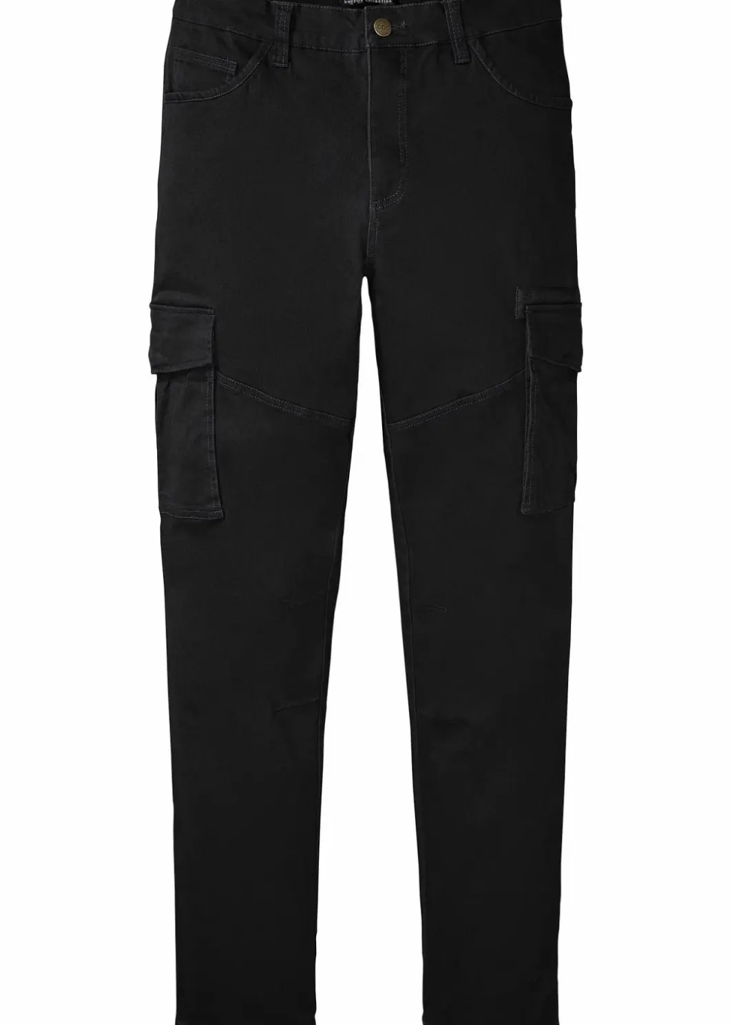 Herren bonprix Hosen|Slim Fit Stretch-Hose mit Cargotaschen, Straight