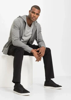 Herren bonprix Hosen|Slim Fit Stretch-Hose mit Cargotaschen, Straight