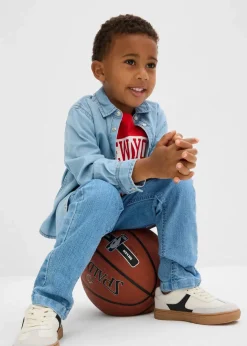 Clearance Slim Fit Stretch-Jeans mit verstellbarem Bund, Straight Kinder Jungen 2-8 Jahre·Jeans & Hosen