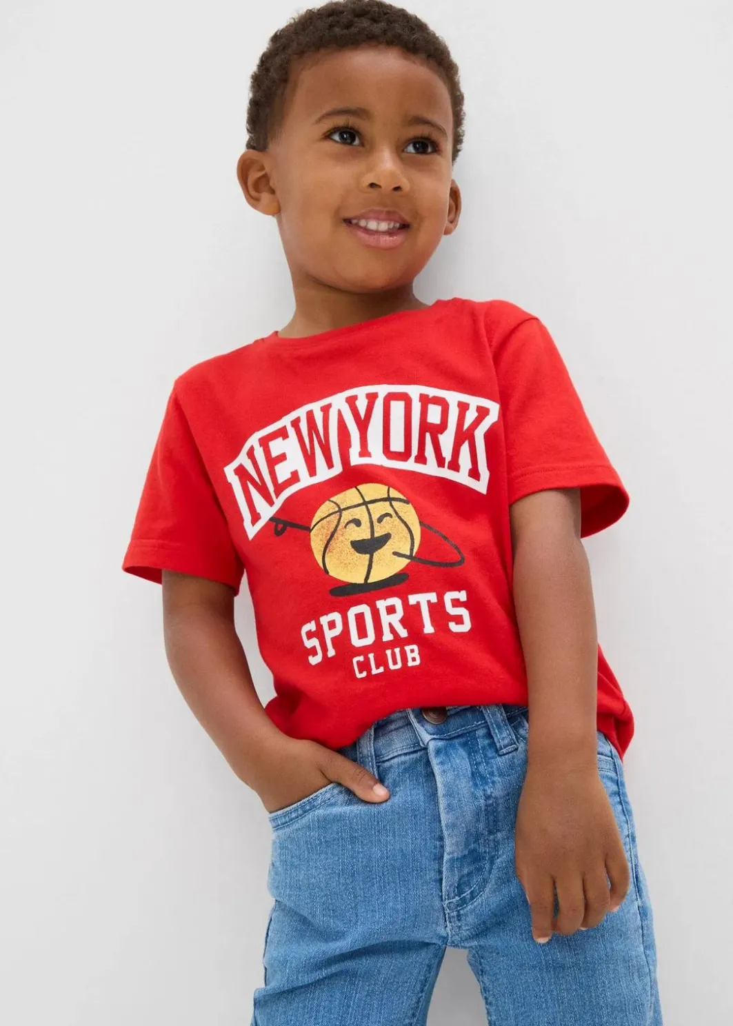 Clearance Slim Fit Stretch-Jeans mit verstellbarem Bund, Straight Kinder Jungen 2-8 Jahre·Jeans & Hosen