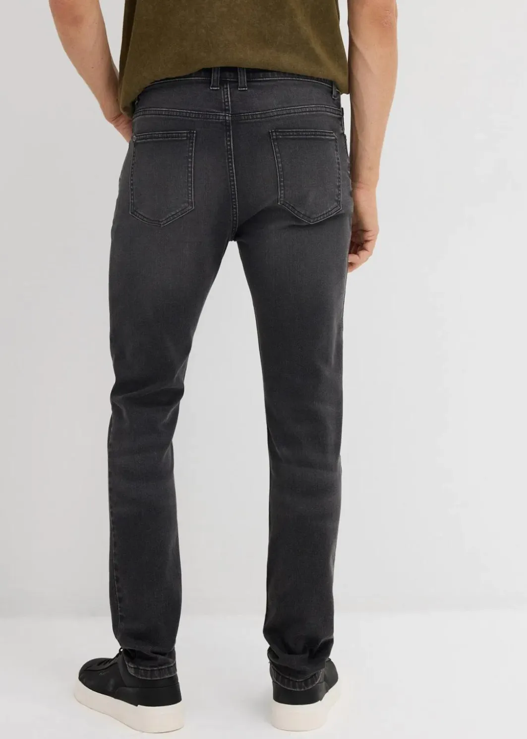 Herren bonprix Jeans|Große Größen|Slim Fit Stretch-Jeans, Straight