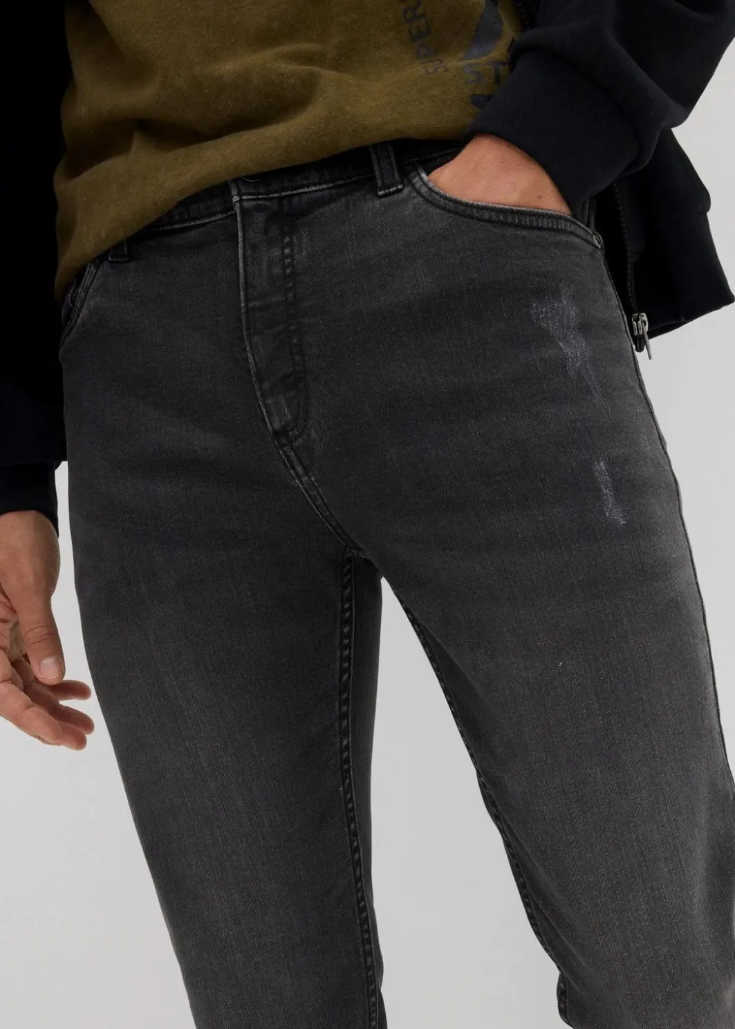 Herren bonprix Jeans|Große Größen|Slim Fit Stretch-Jeans, Straight