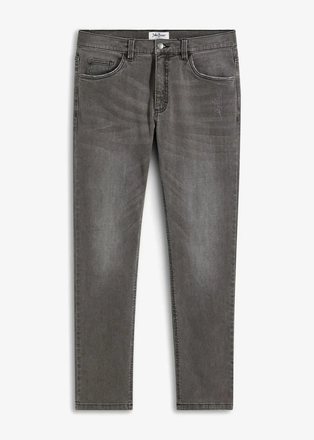 Herren bonprix Große Größen|Jeans|Slim Fit Stretch-Jeans, Straight