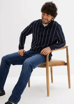 Slim Fit Stretch-Jeans, Tapered Herren Große Größen|Jeans