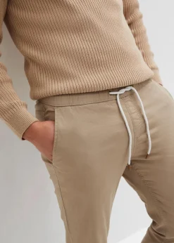 Herren bonprix Hosen|Slim Fit Stretch-Schlupfhose, Straight