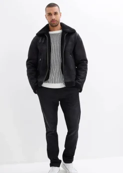 Herren bonprix Große Größen|Sweat|Slim Fit Sweat-Jeans, Straight