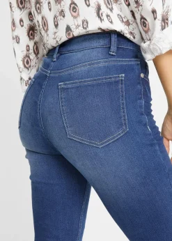 Sale Slim Jeans Mid Waist, Stretch Damen Jeans|Kurzgrößen