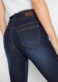 Damen bonprix Kurzgrößen|Bekleidung·Shirts & Tops|Slim-Fit-Jeans High Waist, Komfort-Stretch