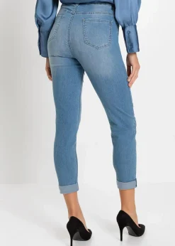 Damen bonprix Bekleidung·Shirts & Tops|Jeans|Slim-Fit-Jeans, Mid Waist, cropped