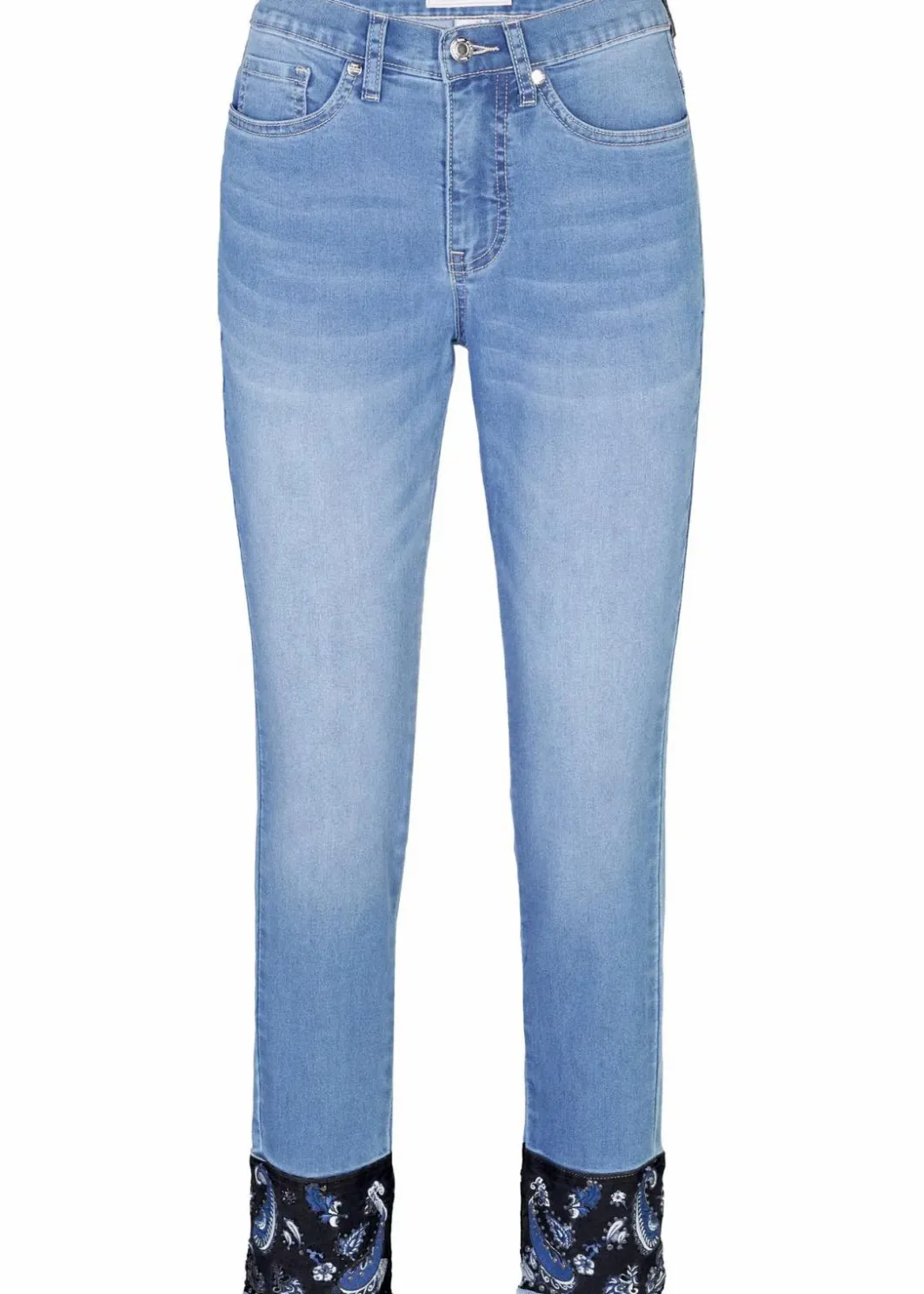 Damen bonprix Jeans|Slim-Fit-Jeans Mid Waist, Stretch