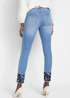 Damen bonprix Jeans|Slim-Fit-Jeans Mid Waist, Stretch