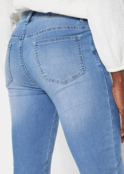 Damen bonprix Jeans|Slim-Fit-Jeans Mid Waist, Stretch