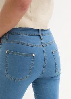 Damen bonprix Jeans|Kurzgrößen|Slim-Fit-Jeans Mid Waist, Super Stretch