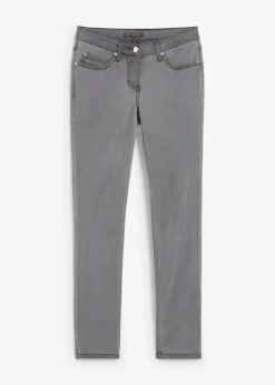 Damen bonprix Jeans|Kurzgrößen|Slim-Fit-Jeans Mid Waist, Super Stretch