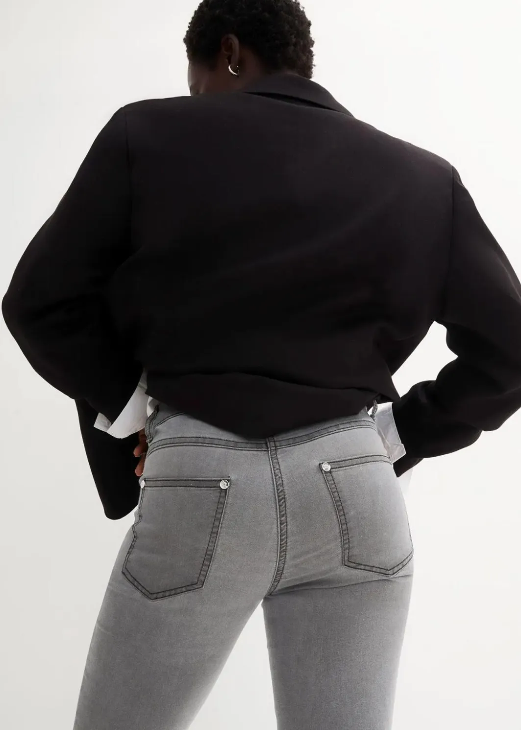 Discount Slim-Fit-Jeans Mid Waist, Super Stretch Damen Jeans|Kurzgrößen
