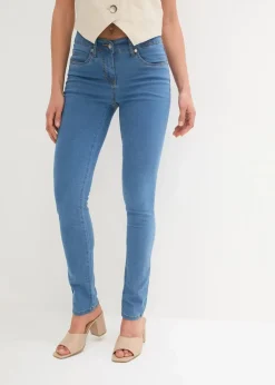 Hot Slim-Fit-Jeans Mid Waist, Super Stretch Damen Jeans|Kurzgrößen