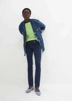 Best Slim-Fit-Jeans Mid Waist, Super Stretch Damen Jeans|Kurzgrößen
