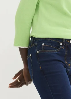 Best Slim-Fit-Jeans Mid Waist, Super Stretch Damen Jeans|Kurzgrößen