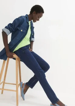 Best Slim-Fit-Jeans Mid Waist, Super Stretch Damen Jeans|Kurzgrößen