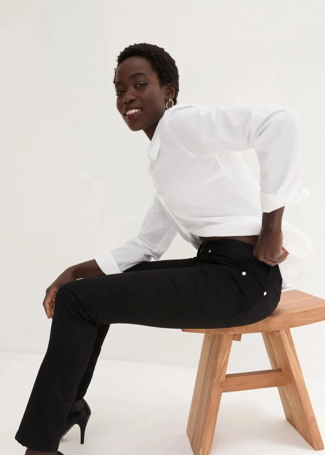 Best Slim-Fit-Jeans Mid Waist, Super Stretch Damen Kurzgrößen|Bekleidung·Shirts & Tops