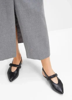 Damen bonprix Sommerschuhe|Sling-Ballerinas mit Raffung