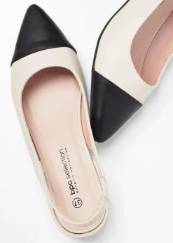 Hot Slingpumps mit flachem Absatz Damen Schuhe & Accessoires In Spezialgrößen·Elastischer Schaft|Pumps