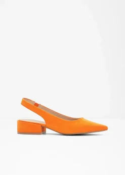 Damen bonprix Pumps|Schuhe & Accessoires In Spezialgrößen·Elastischer Schaft|Slingpumps mit flachem Absatz
