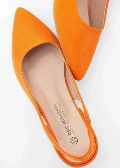 Damen bonprix Pumps|Schuhe & Accessoires In Spezialgrößen·Elastischer Schaft|Slingpumps mit flachem Absatz