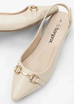 Outlet Slingpumps mit flachem Absatz Damen Pumps