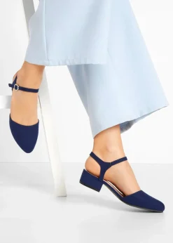 Damen bonprix Pumps|Slingpumps mit niedrigem Absatz