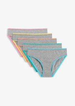 Damen bonprix Wäsche·Baumwollunterwäsche|Wäsche·Höschen|Slip (5er Pack)