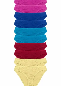 Damen bonprix Höschen|Baumwollunterwäsche|Slip (10er Pack)