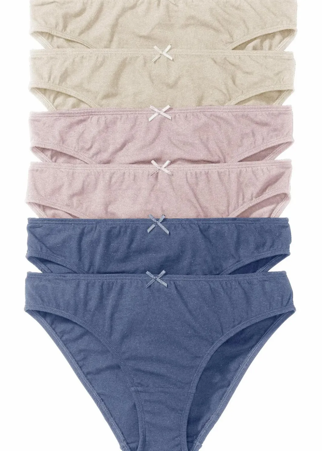 Damen bonprix Höschen|Baumwollunterwäsche|Slip (6er Pack)
