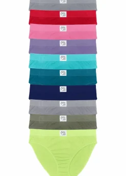 Damen bonprix Höschen|Baumwollunterwäsche|Slip (10er Pack)
