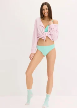Damen bonprix Wäsche·Baumwollunterwäsche|Wäsche·Höschen|Slip mit Bio-Baumwolle (4er Pack)