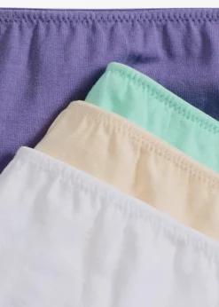 Damen bonprix Wäsche·Baumwollunterwäsche|Wäsche·Höschen|Slip mit Bio-Baumwolle (4er Pack)