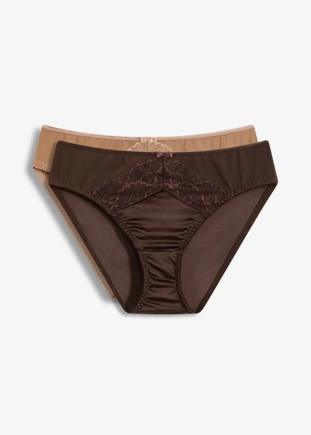 Damen bonprix Wäsche·Dessous|Wäsche·Höschen|Slip mit Glanzeffekt (2er Pack)