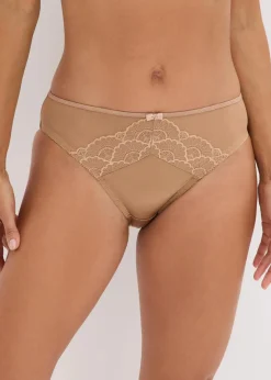 Damen bonprix Wäsche·Dessous|Wäsche·Höschen|Slip mit Glanzeffekt (2er Pack)