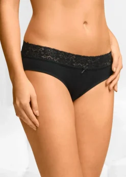 Slip mit Spitze (5er Pack) Damen Höschen|Baumwollunterwäsche