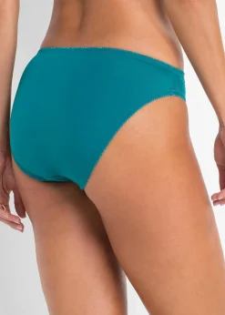 Damen bonprix Wäsche·Höschen|Nachhaltigere Materialien|Slip mit Stickerei (2er Pack)