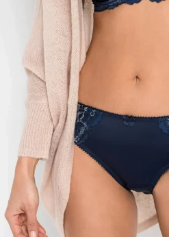 Damen bonprix Höschen|Dessous|Slip mit zarter Spitze (2er Pack)