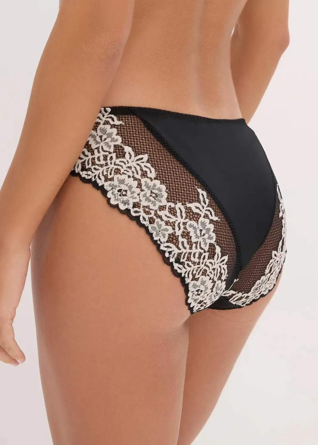 Damen bonprix Wäsche·Dessous|Wäsche·Höschen|Slip mit zarter Spitze (2er Pack)