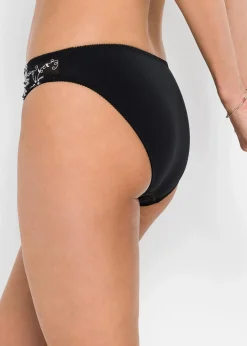 Damen bonprix Wäsche·Dessous|Wäsche·Höschen|Slip mit zarter Stickerei (2er Pack)