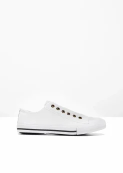 Damen bonprix Sneaker|Sneaker|Slip-In-Sneaker aus Baumwoll-Canvas