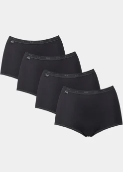 Damen Sloggi Wäsche·Baumwollunterwäsche|Baumwollunterwäsche|Basic+ Maxislip (4er Pack)