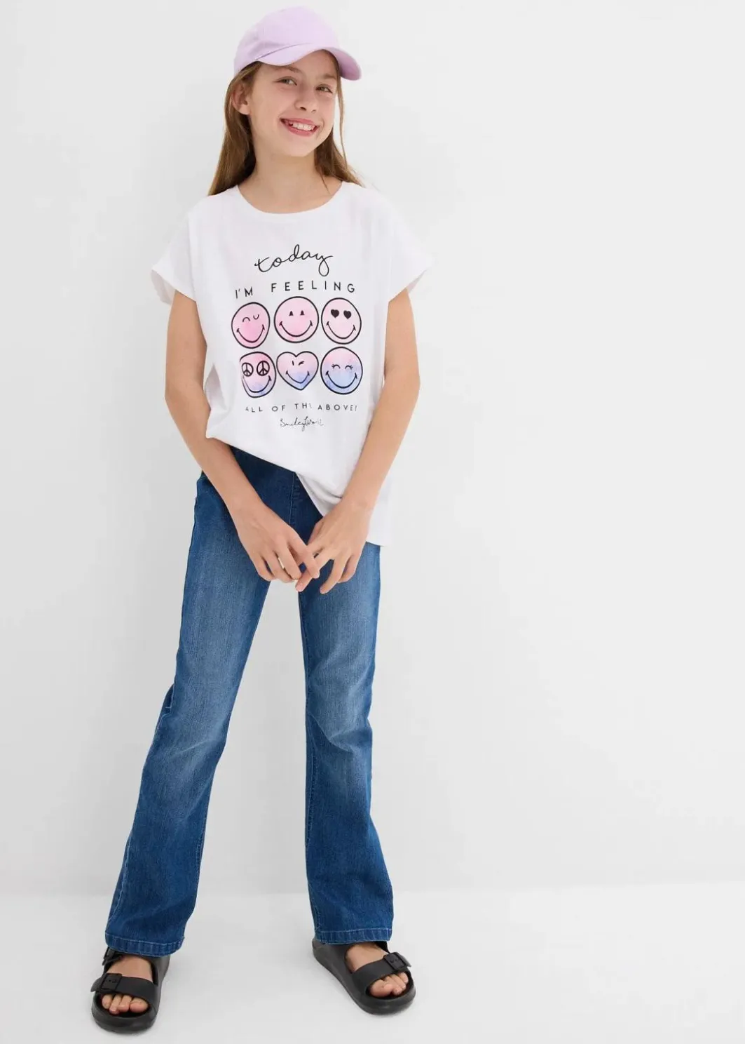 Kinder SmileyWorld Mädchen 9-16 Jahre·Shirts & Blusen|Smiley Shirt aus reiner Baumwolle