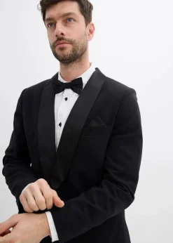 Herren bonprix Große Größen|Anzüge & Sakkos|Smoking-Sakko mit Stretch-Anteil, Slim Fit